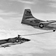 A North American AJ Savage refuels a McDonnell F3H-2 Demon. After 1962, these aircraft became the A-2 Savage and F-3 Demon respectively. (US Navy)